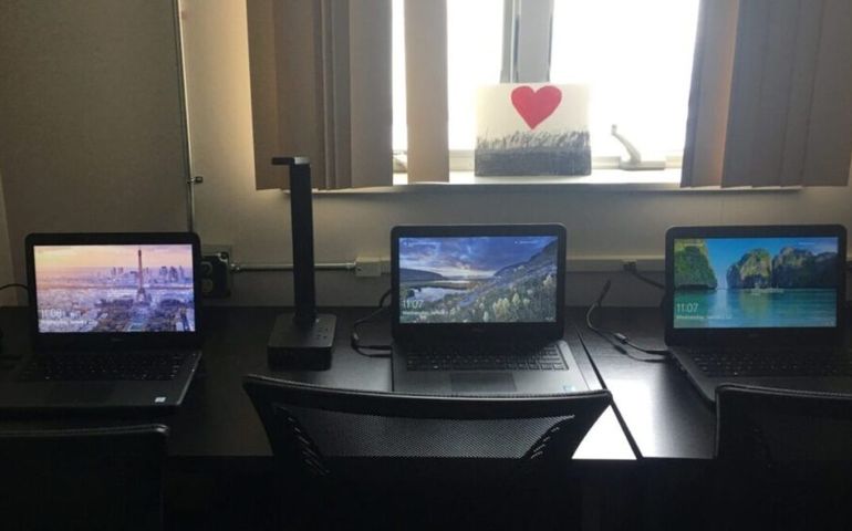 computers and desks