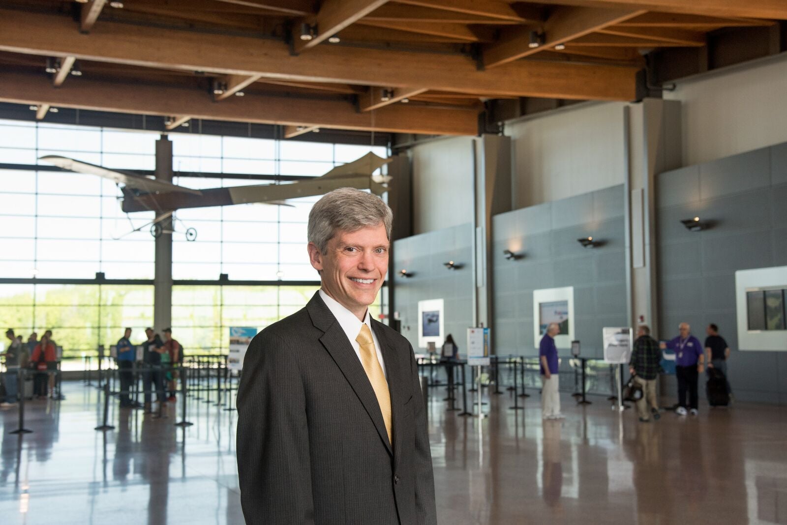 Portland International Jetport director Paul Bradbury, inside the airport. 