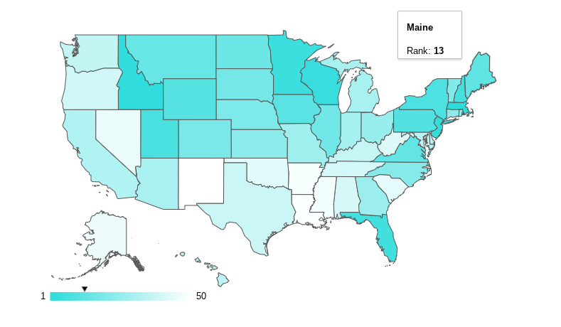 Maine ranks No. 13 on ‘best states to live in’ list