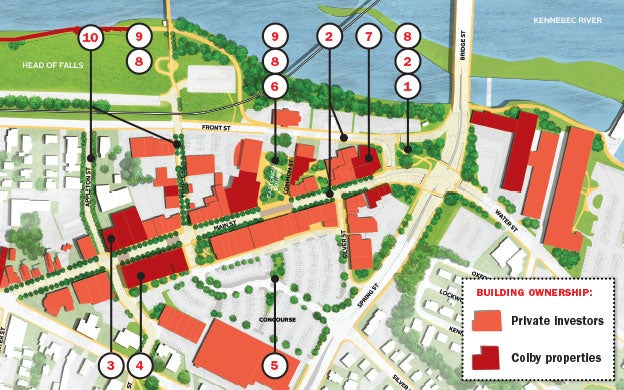 Colby College's master plan for reshaping downtown