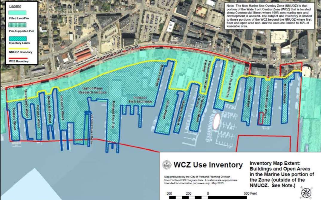 Portland Maine marine use inventory map