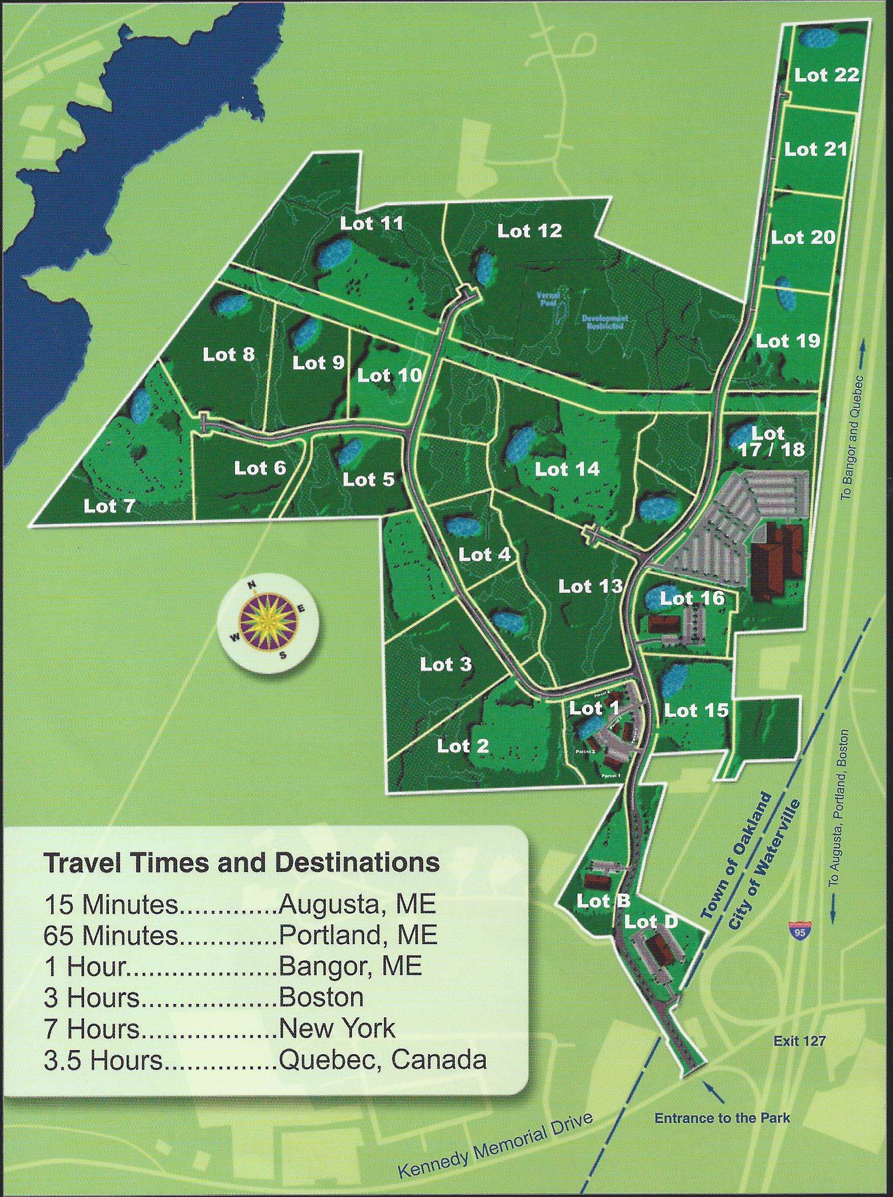 map of sites at business park