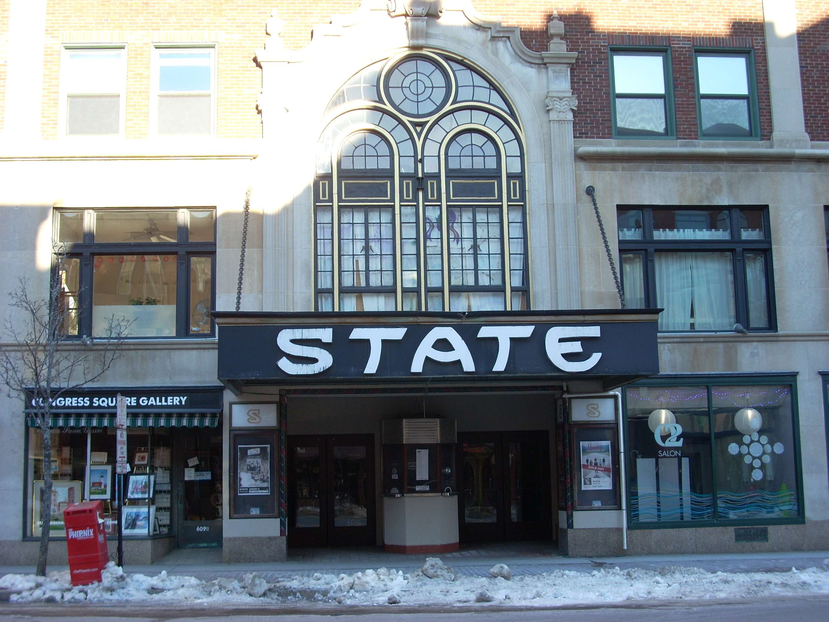State Theatre facade before the makeover.