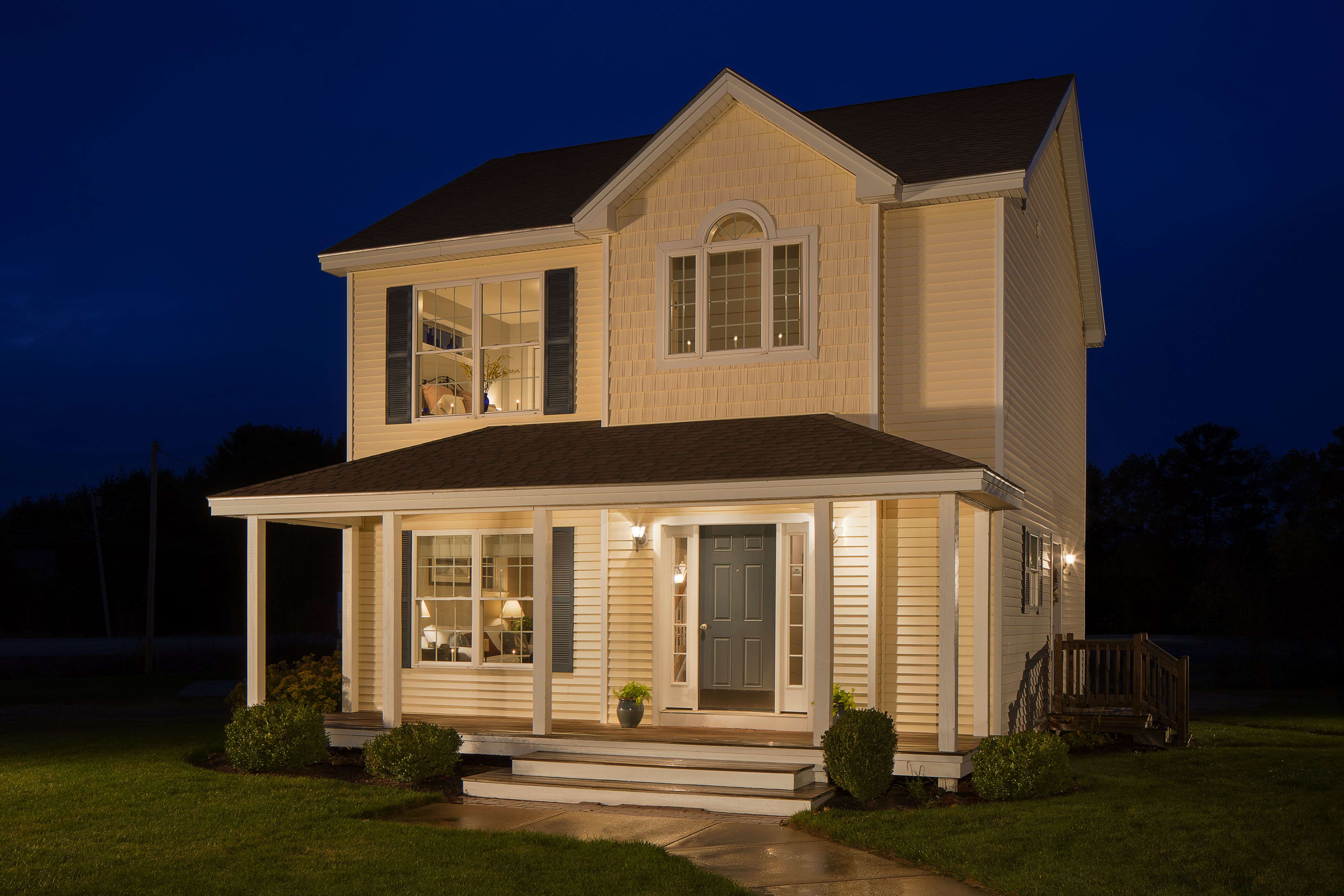 A two-story wood frame house