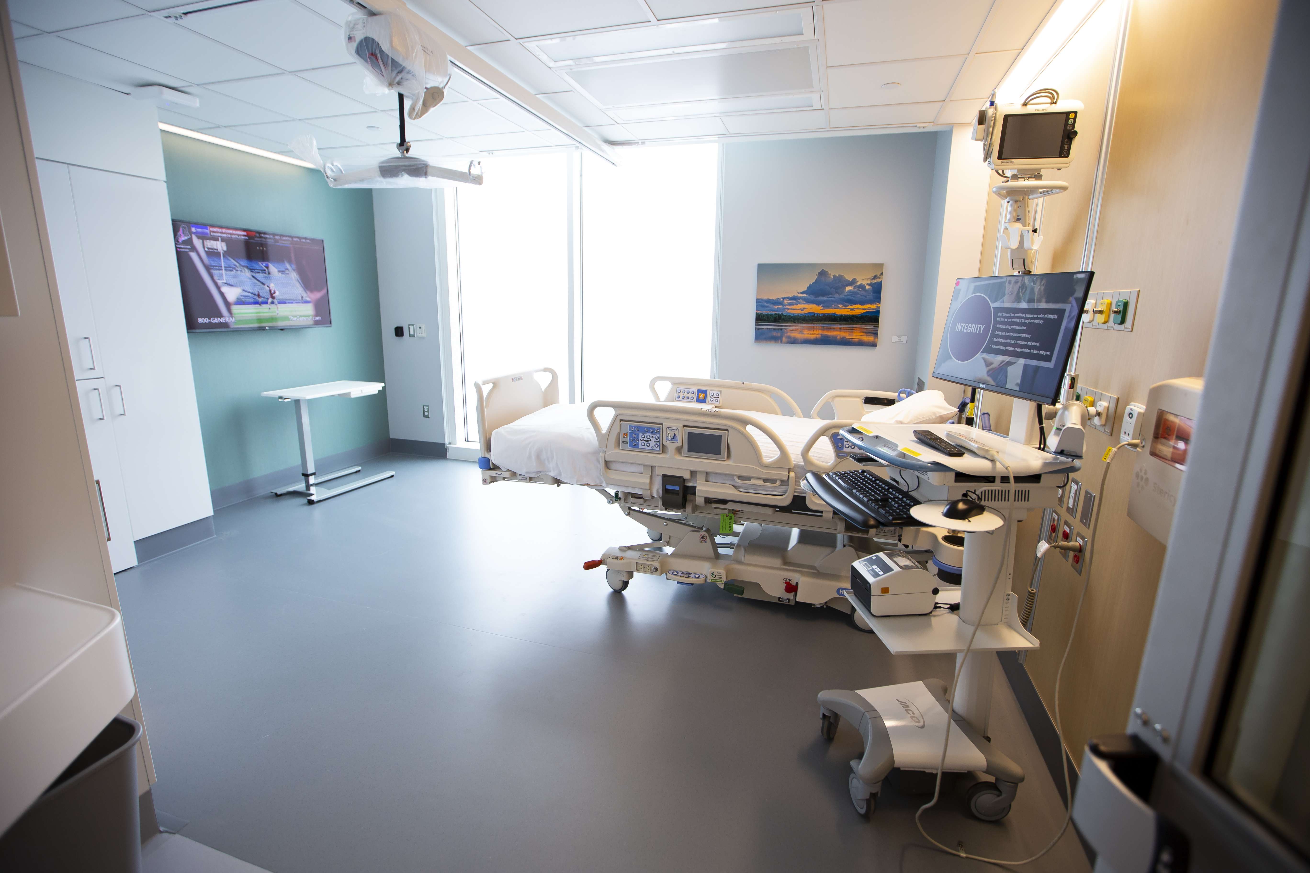 Example of new oncology room at Maine Medical Center