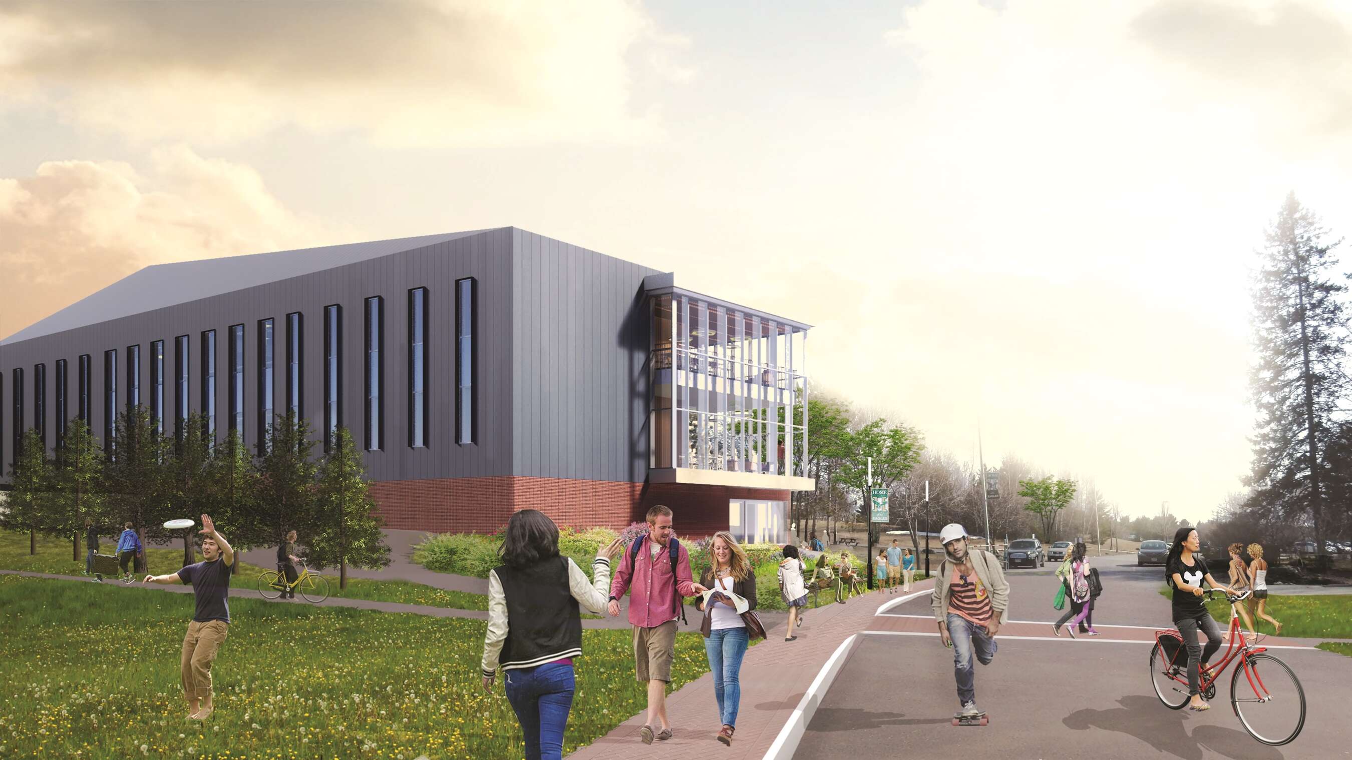 Rendering of future College of Business building from another angle