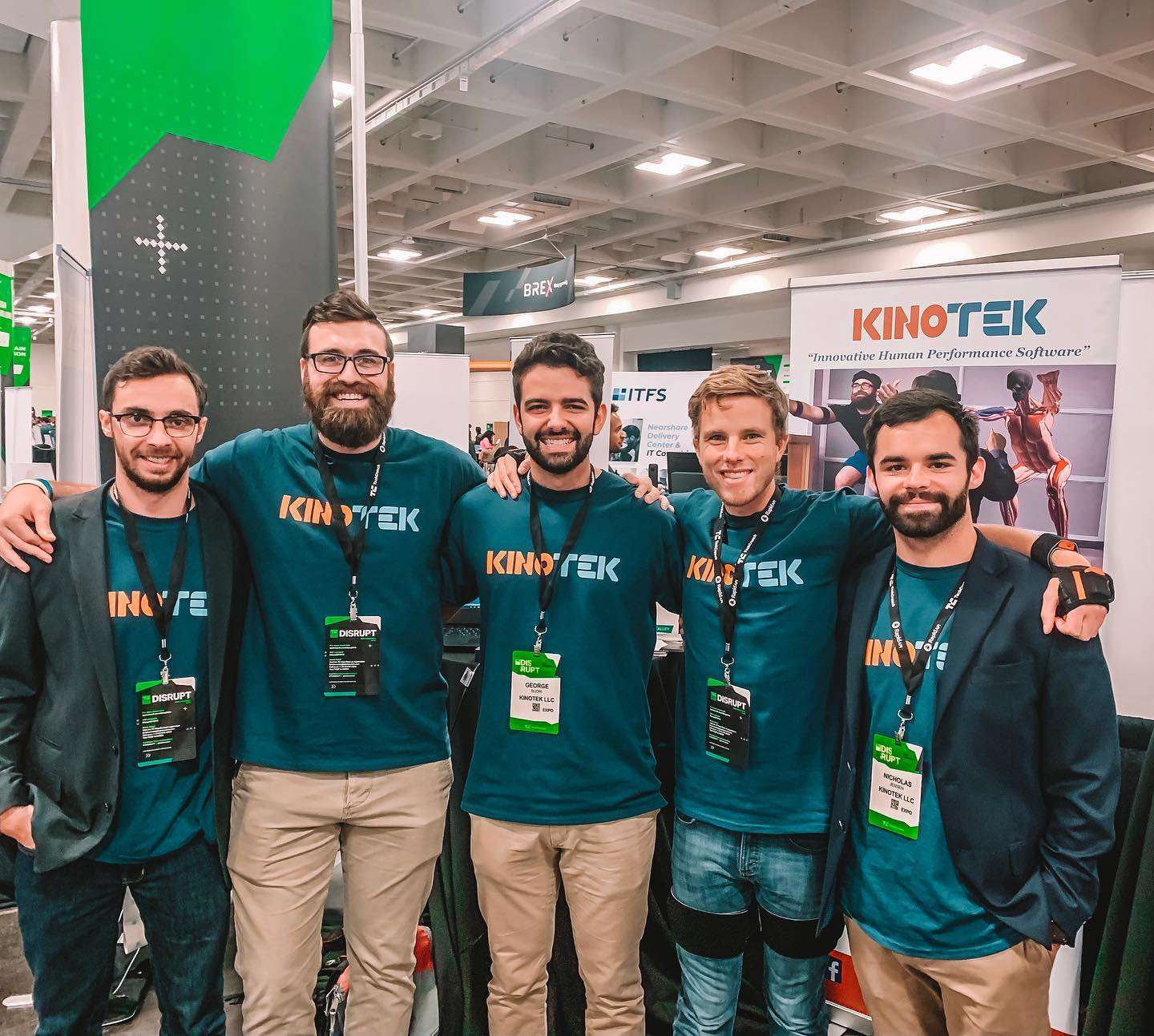 KinoTech team members at TechCrunch Disrupt in San Francisco last October. 