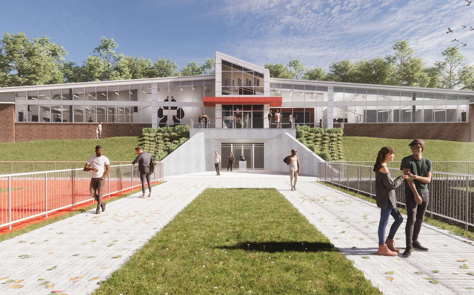 Rendering of planned athletic facility at Thomas College
