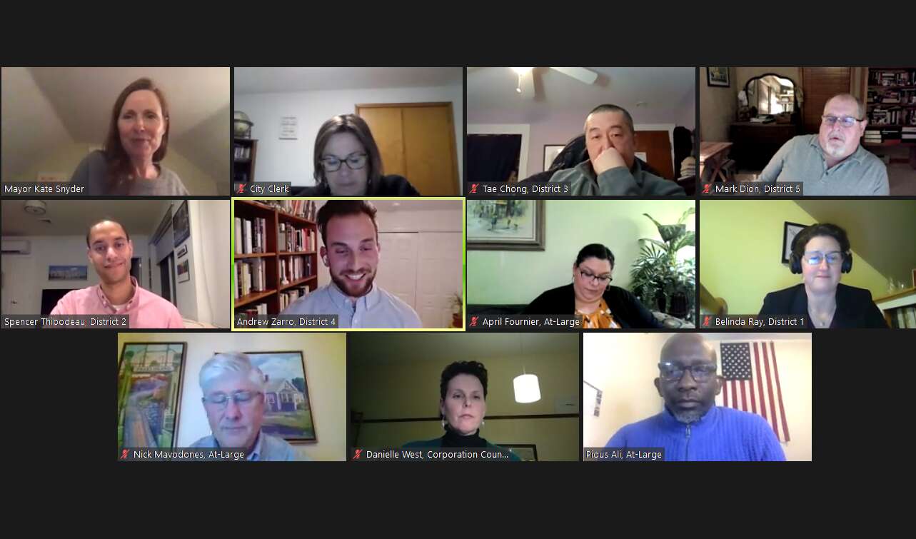 A zoom screen with 11 people, a variety of men and wome, white black and asian
