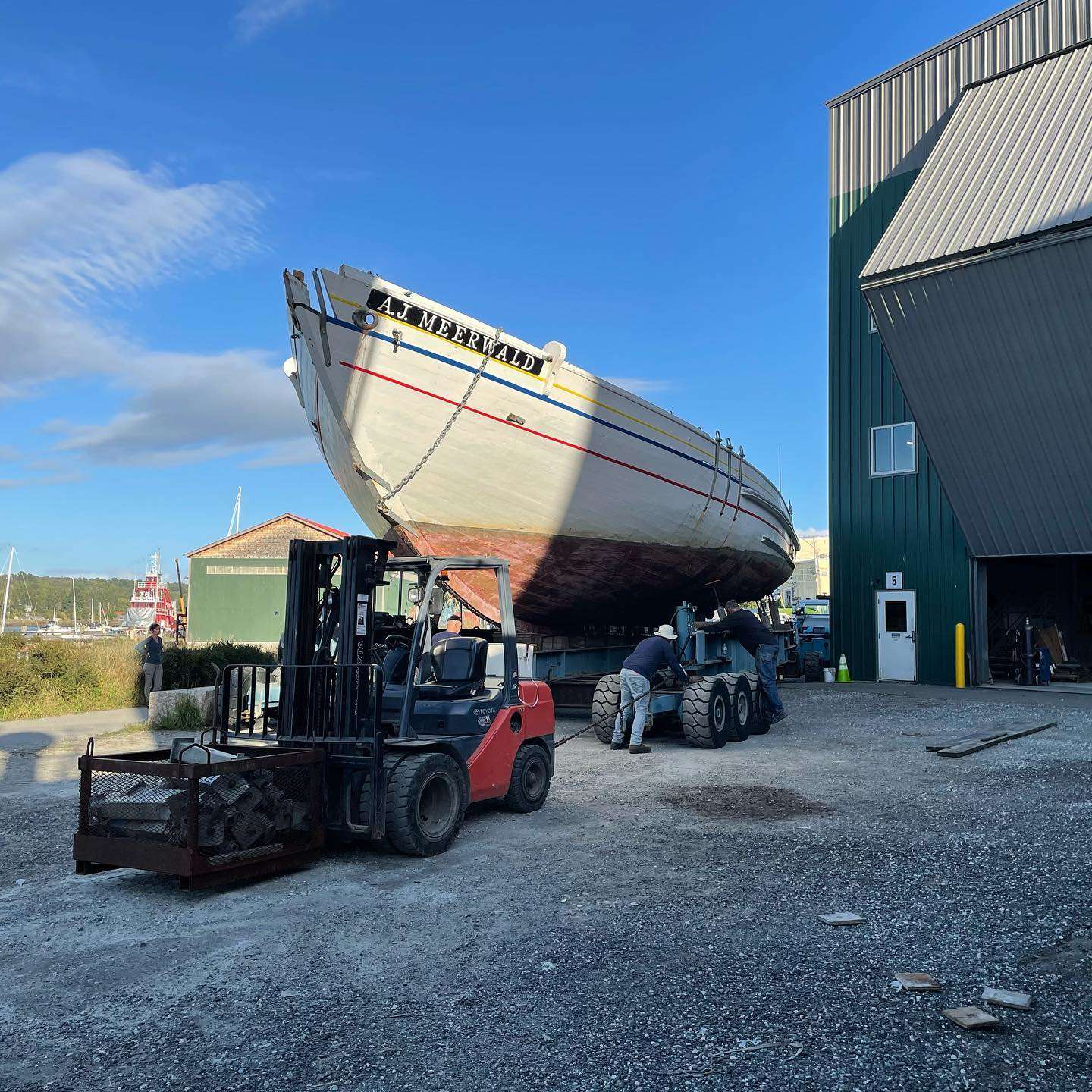 boat on trailer