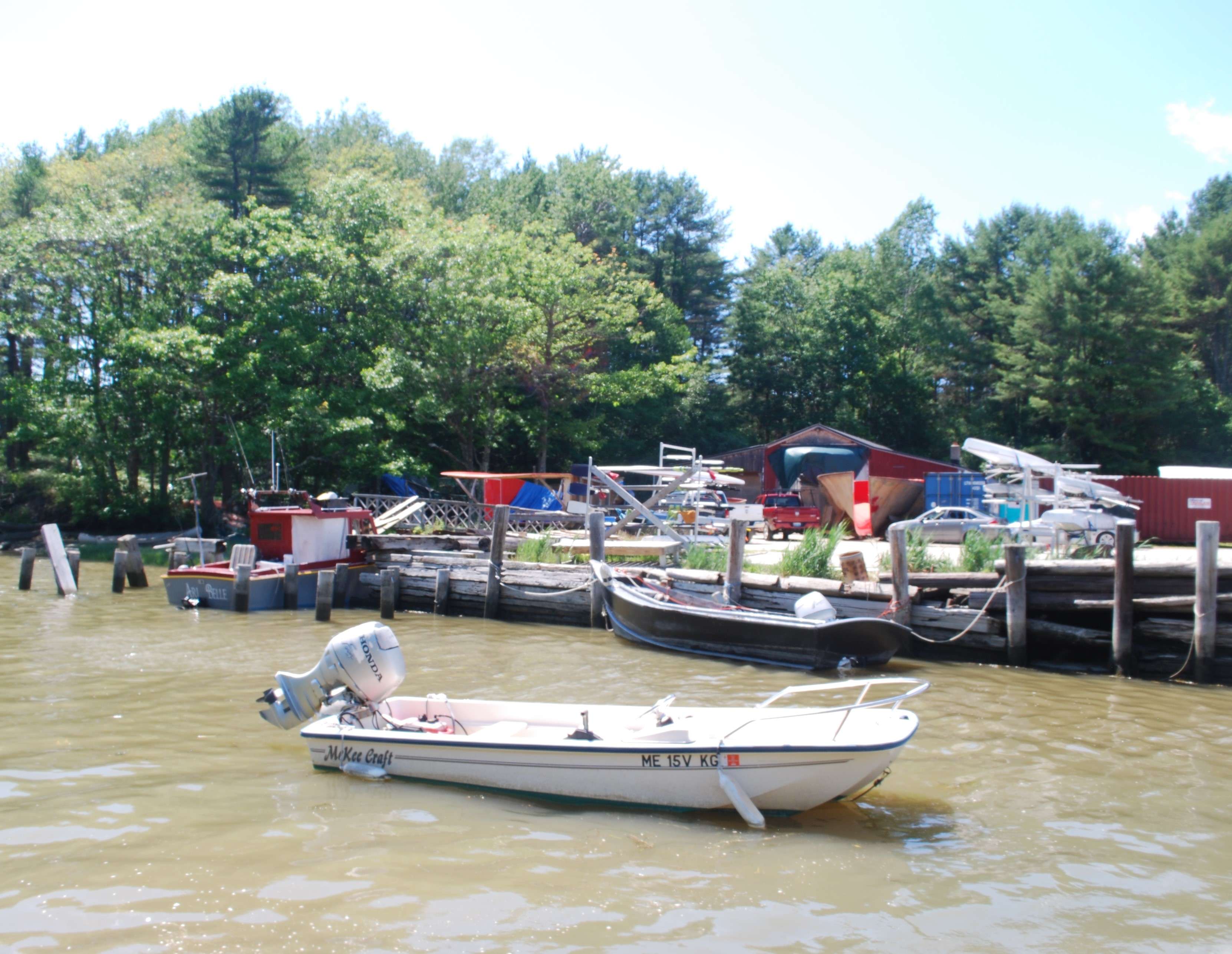 building, water and boats