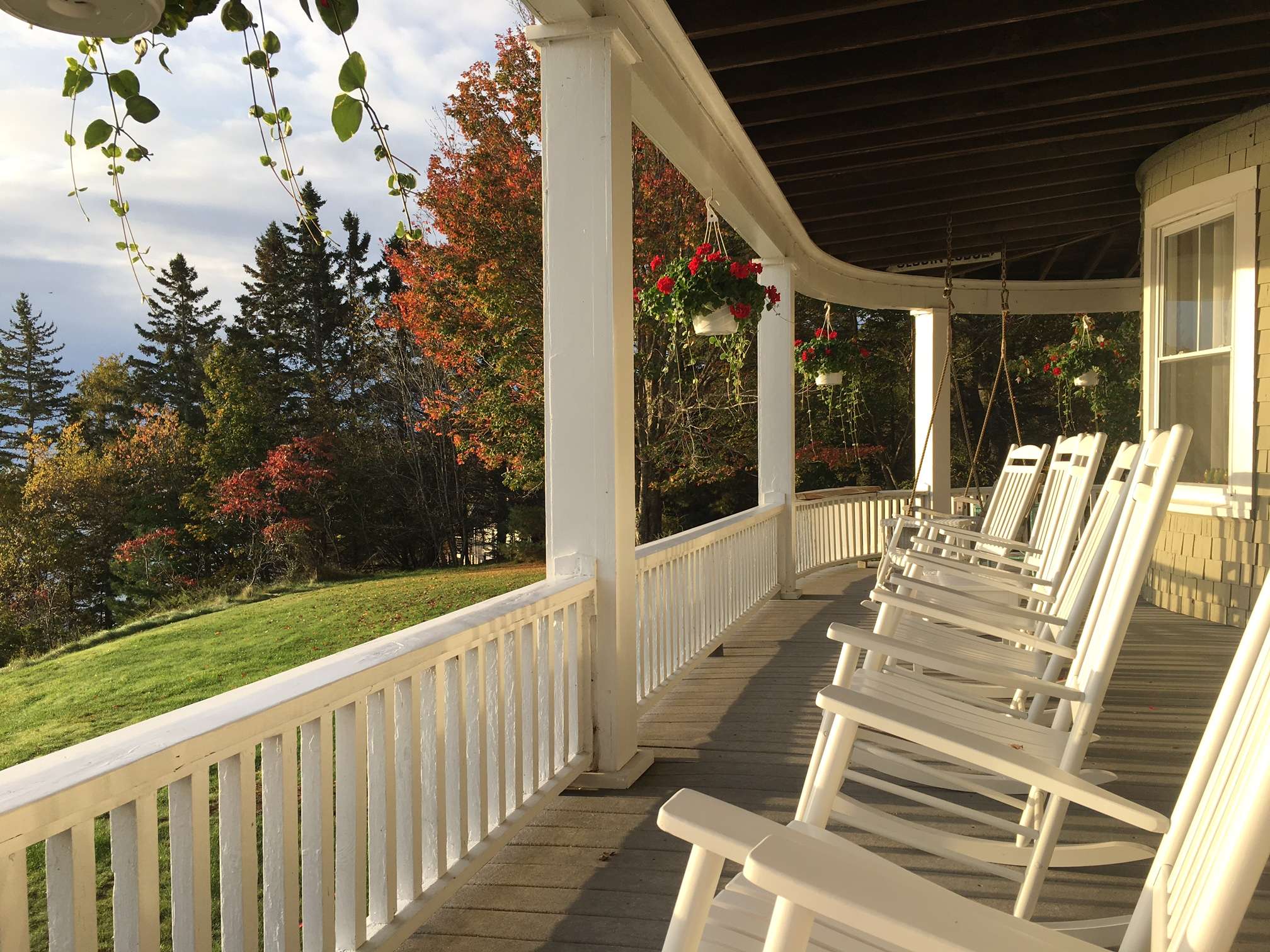porch with rocking chairs