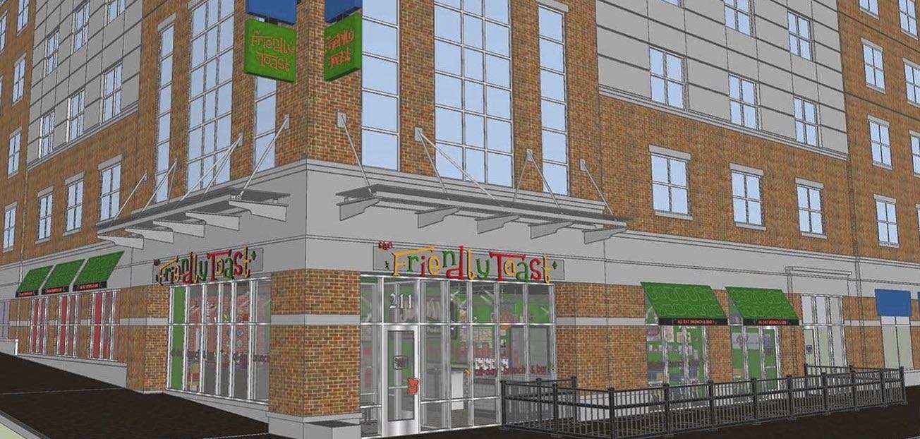 rendering brick building