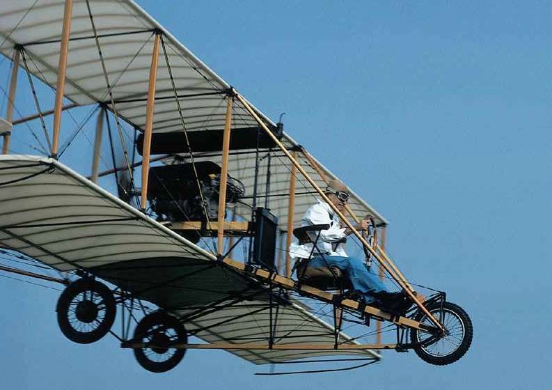 old plane flying