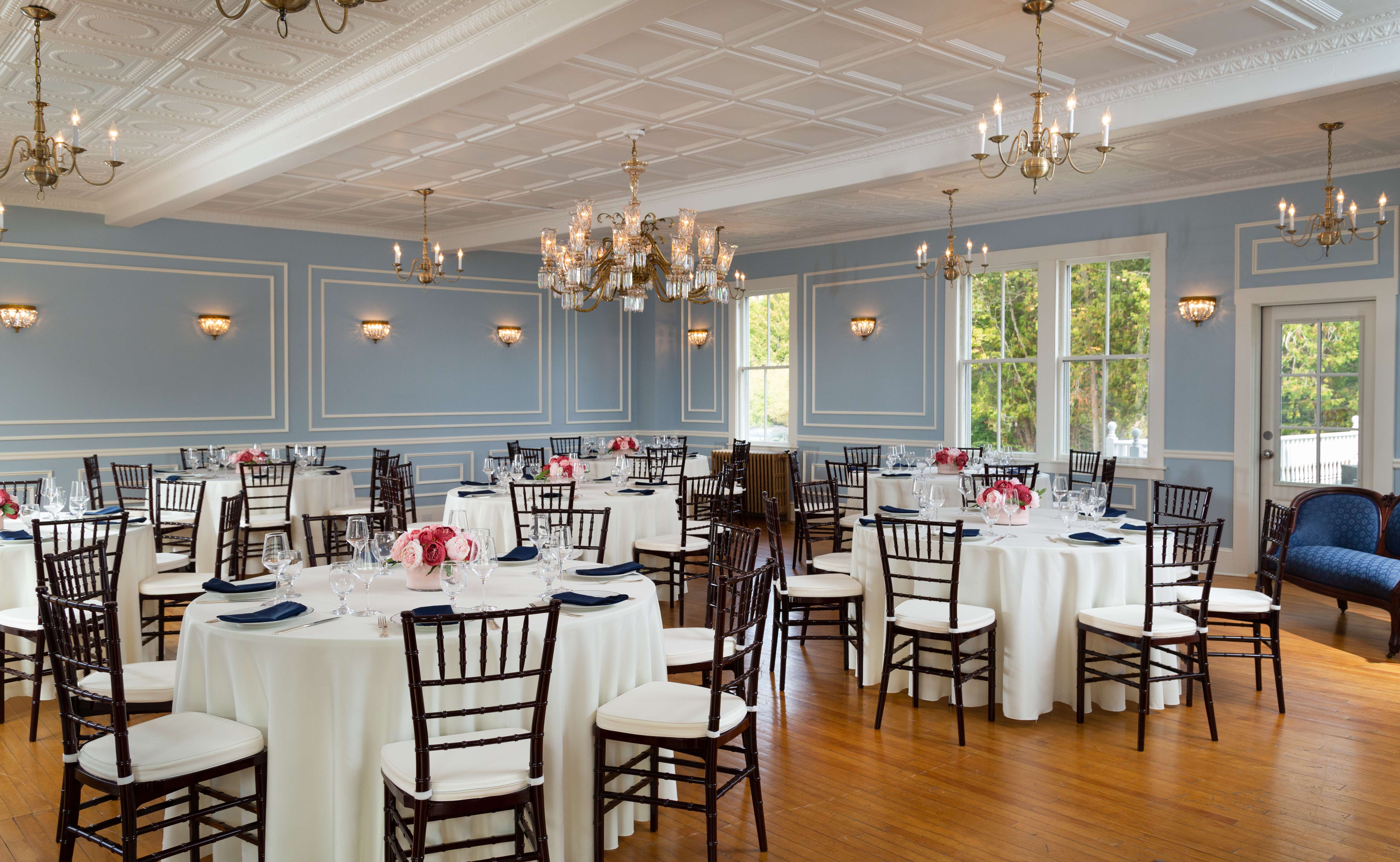 big room with tables and chairs