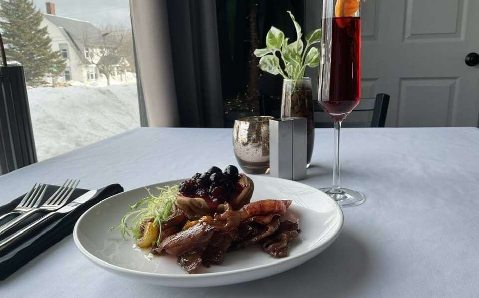 Food on a table in restaurant