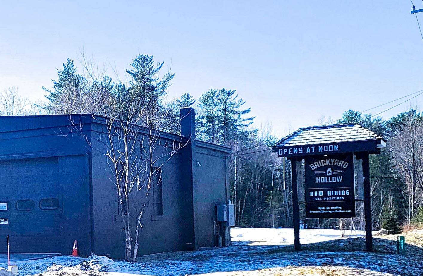 building and sign