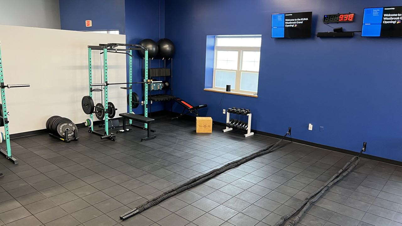 gym with weights