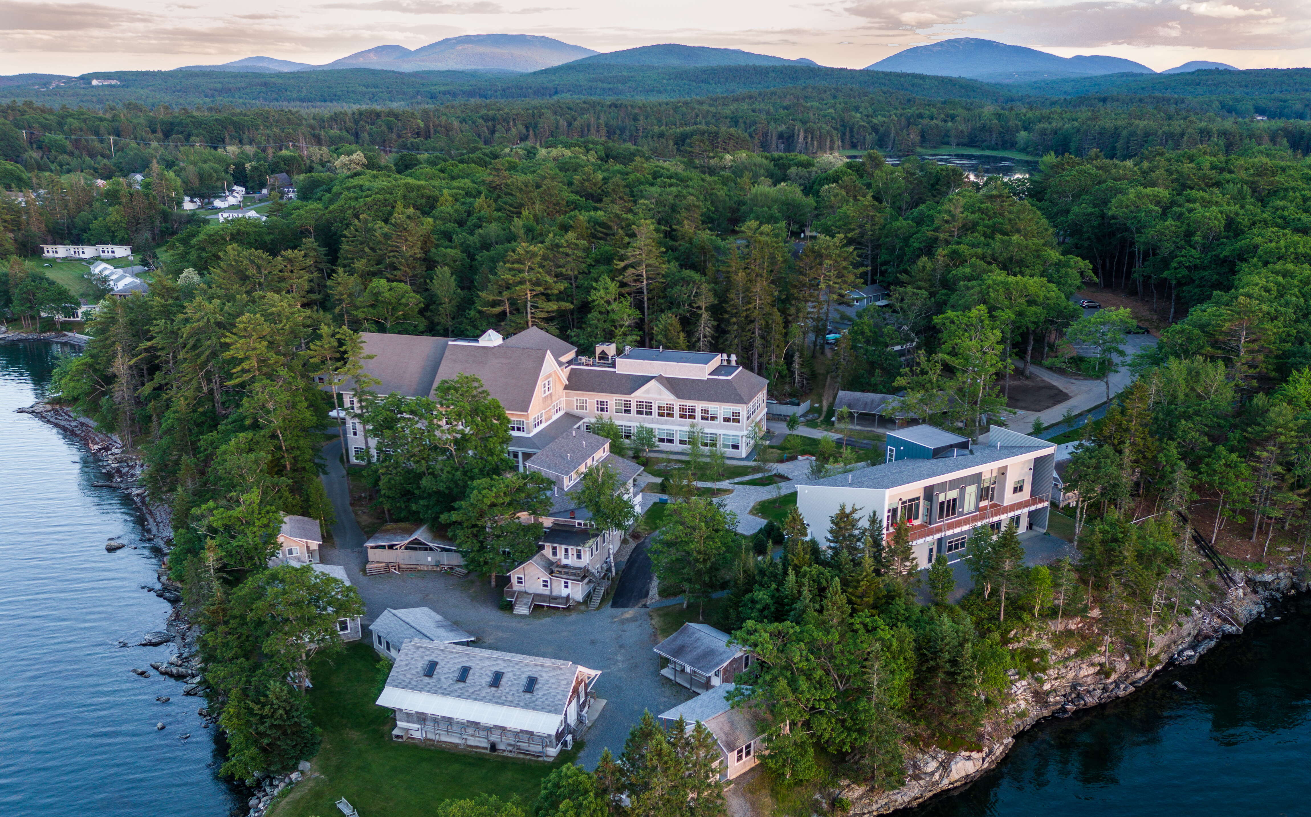 aerial of buildings