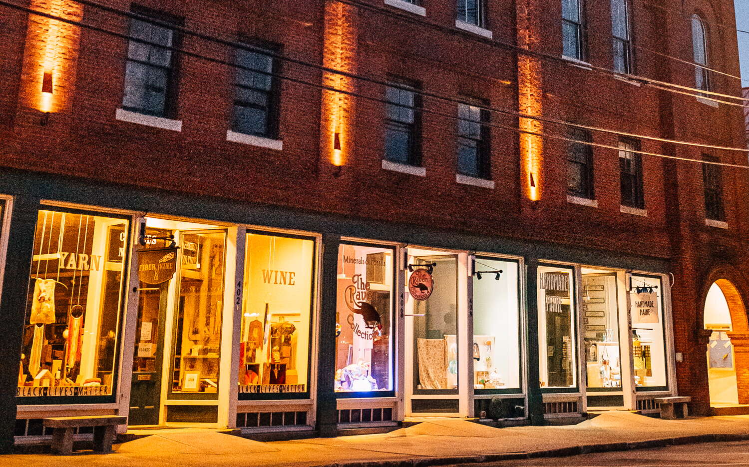 big brick building with windows