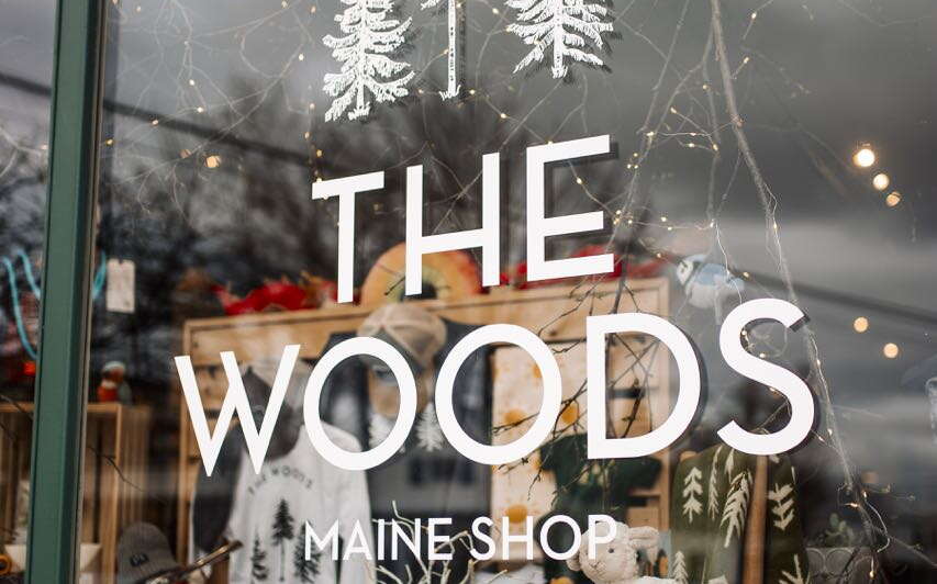 shop window with words