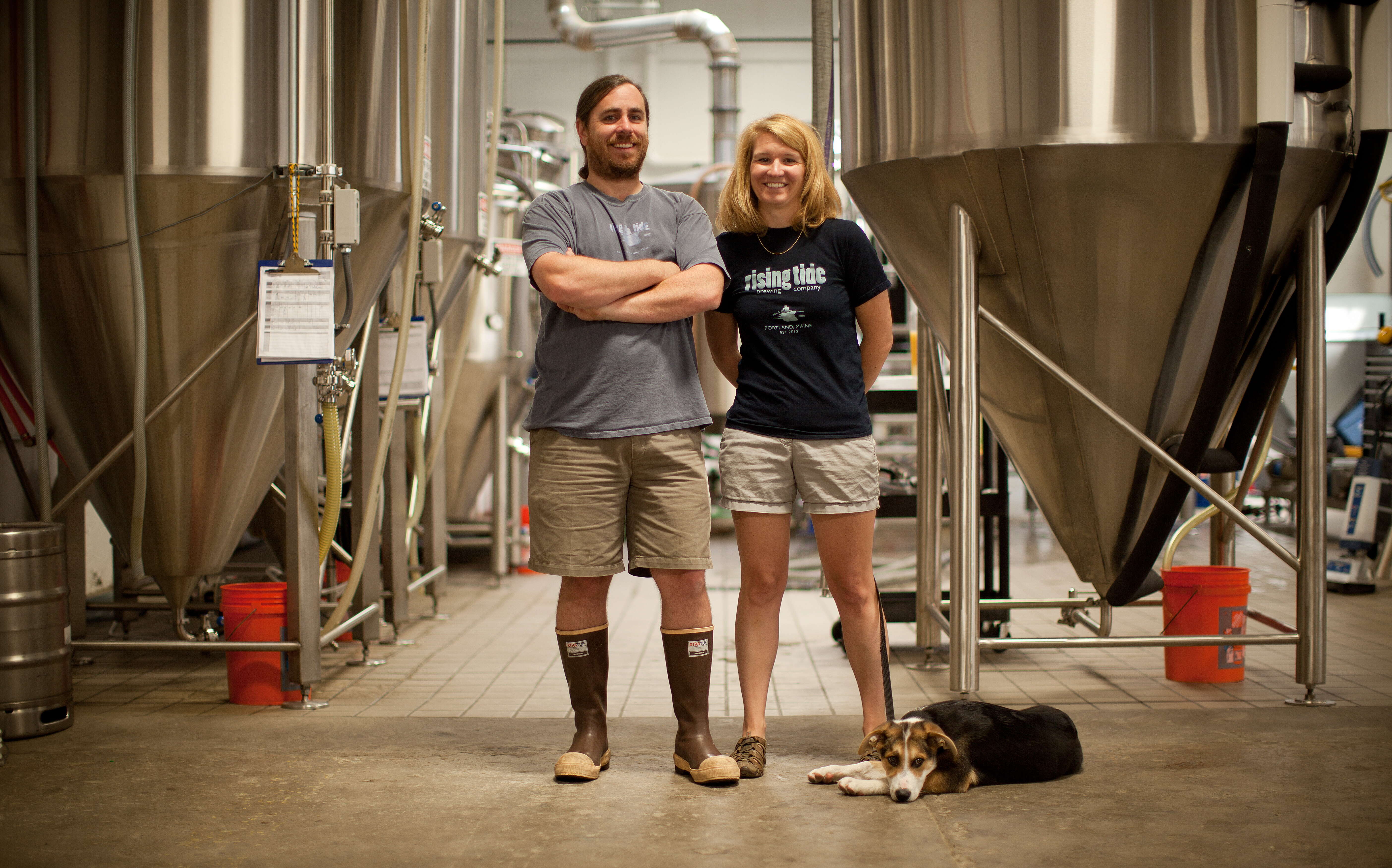 The Sanborns at their brewery.