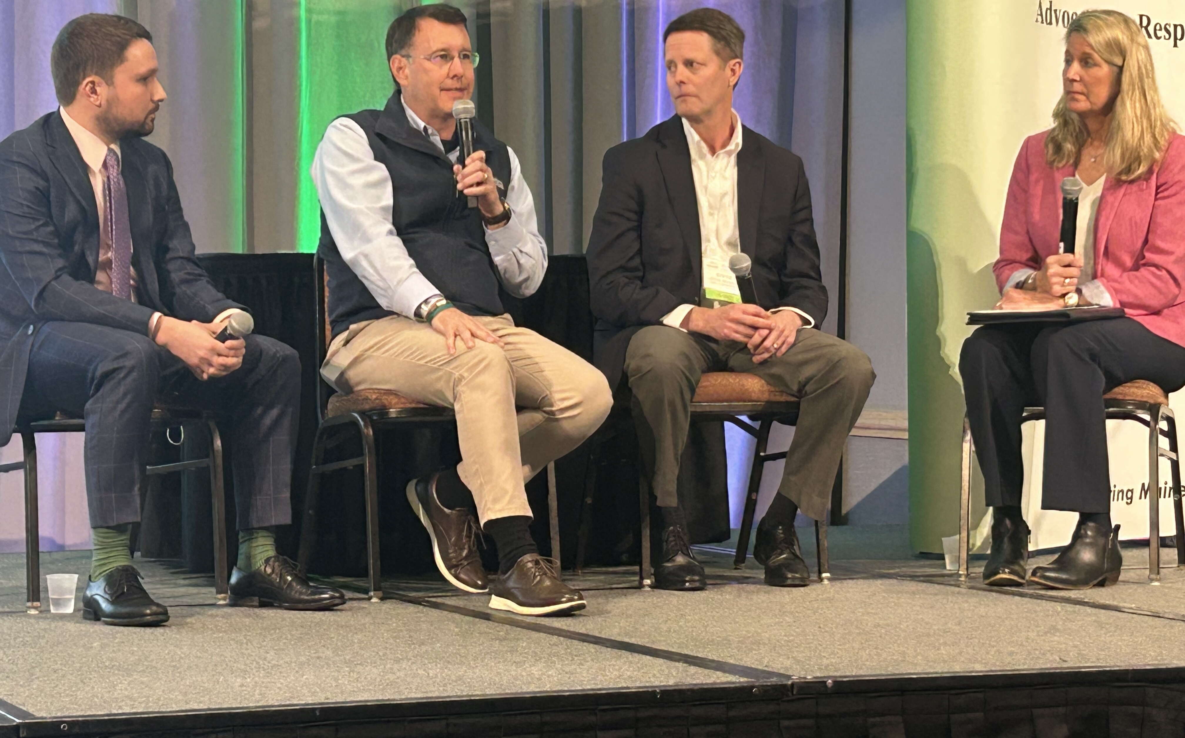 Bankers on stage at MEREDA event