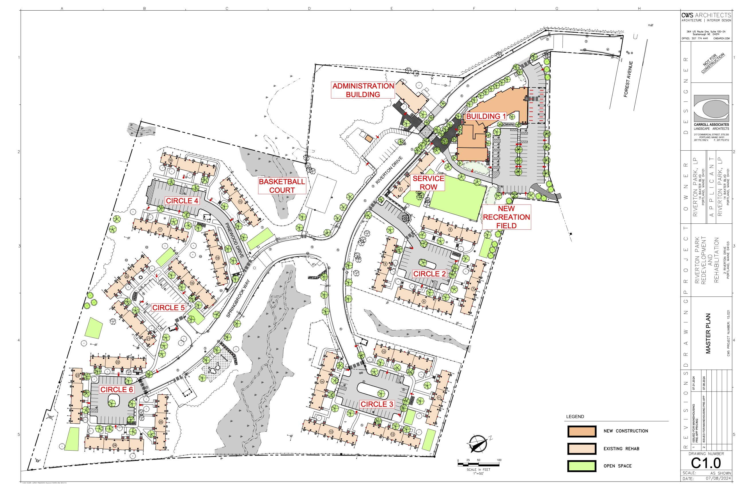 a site plan for Riverton Park