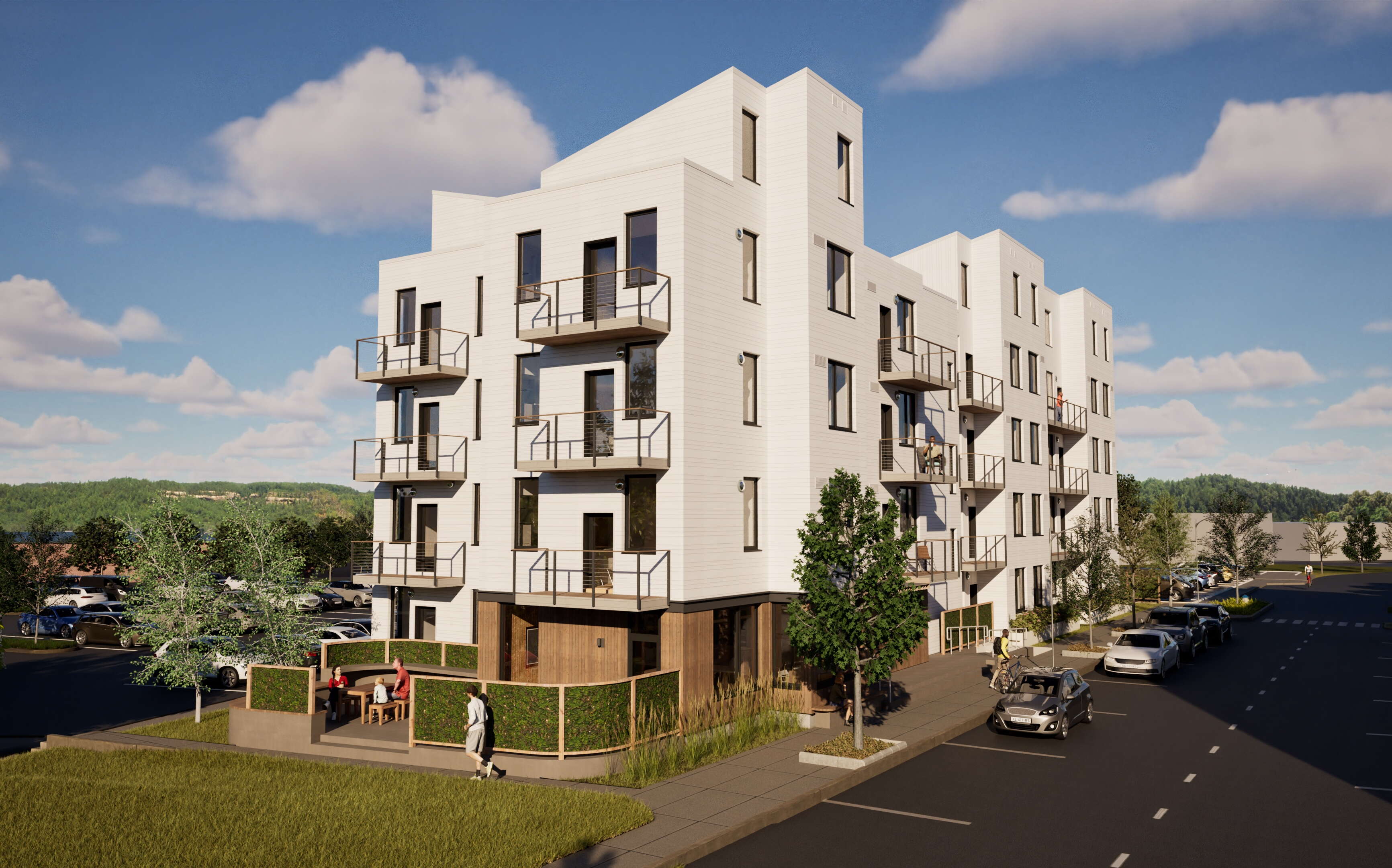 rendering of a condo building
