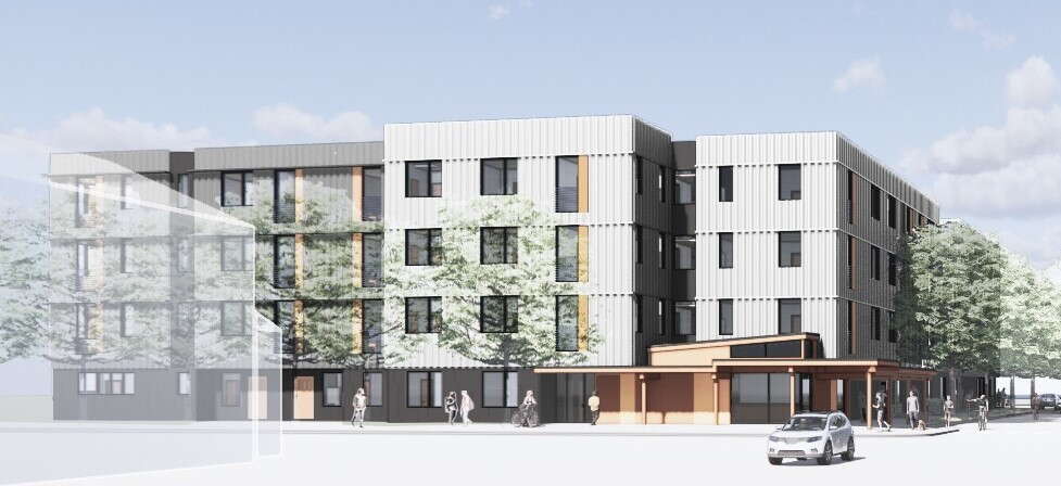 rendering of Seavey Crossing affordable apartments