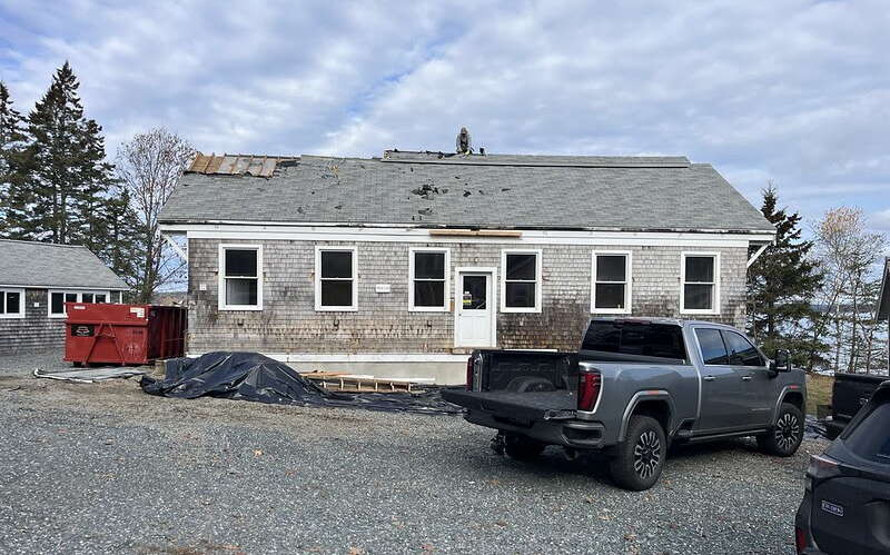  An exterior of an old building.