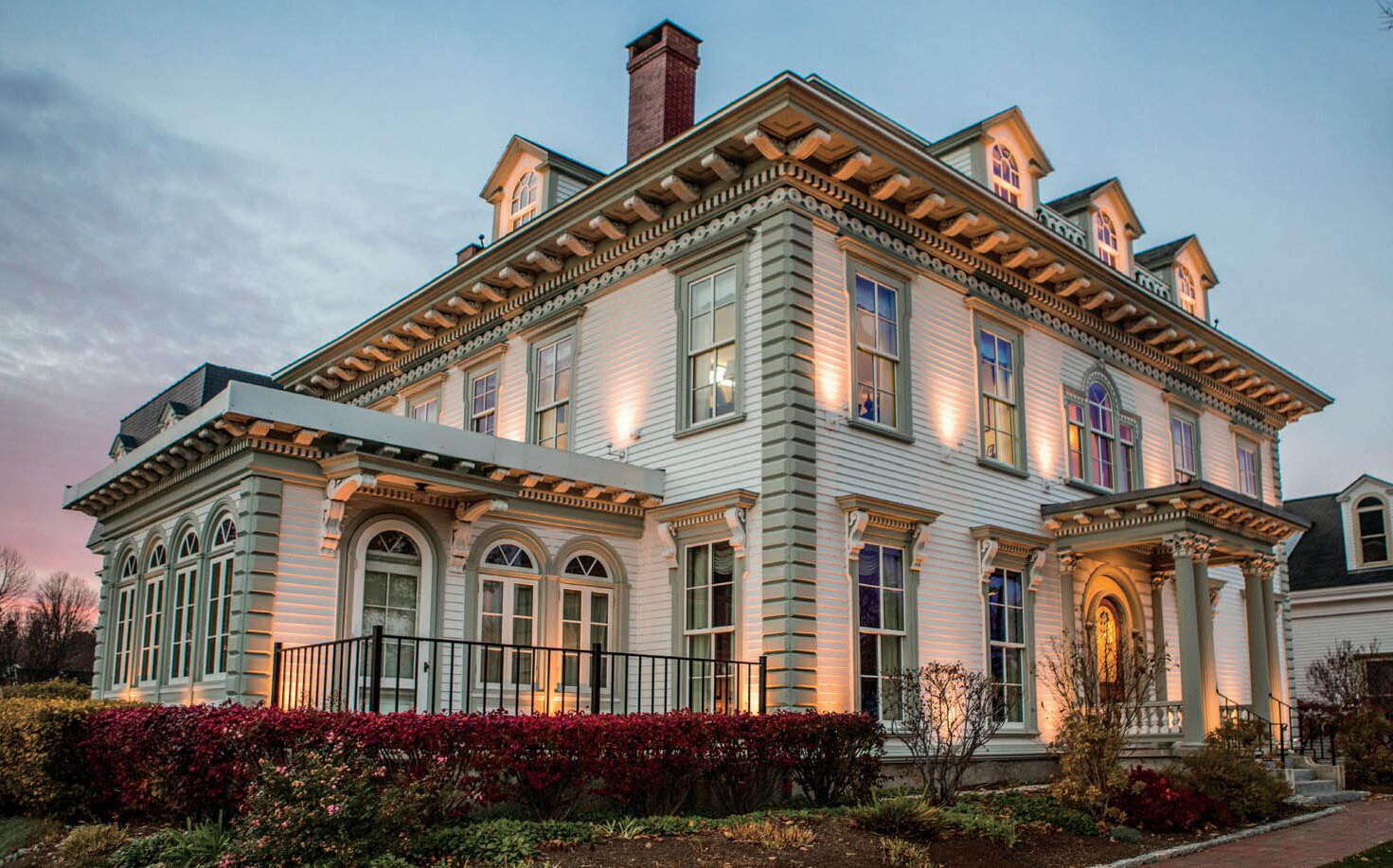 An exterior view of an older bulding.