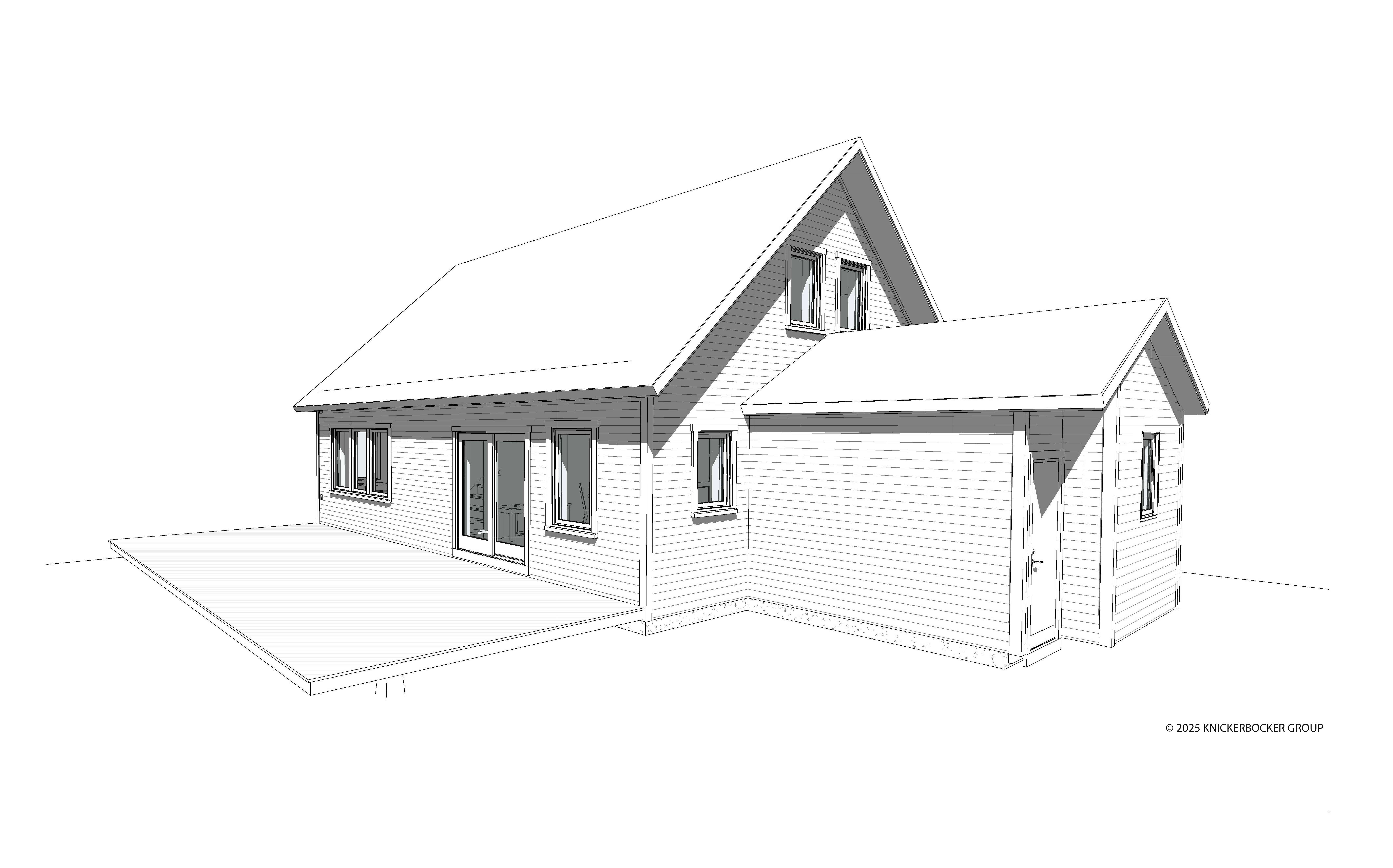 A drawing of a house.