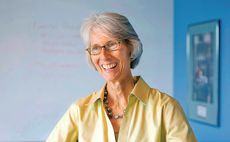 Ellen Belknap in an office