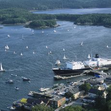 Aerial shot of Maine Maritime Academy