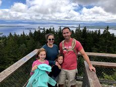 Family photo at Mount Kineo 