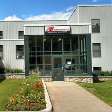 New Balance building entrance in Norridgewock exterior