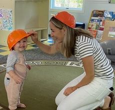 baby and woman in hats