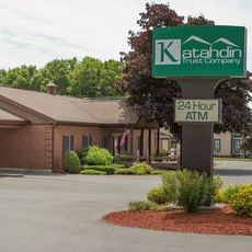 bank building and sign