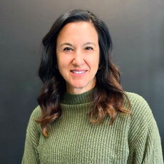 Woman in a green sweater