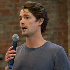 Man with microphone