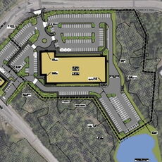 Map showing where an ice arena would be at The Downs, in Scarborough