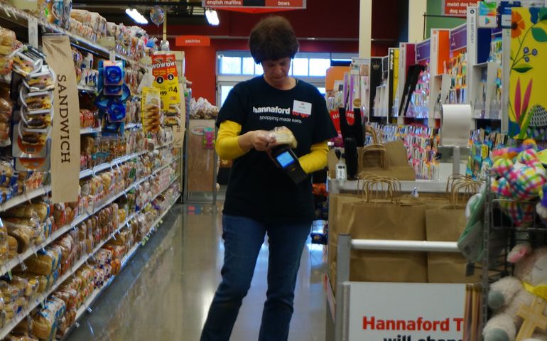 Employee at the Hannaford supermarket in Falmouth