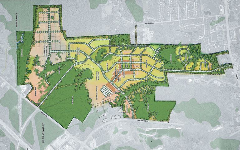 Map of The Downs planned development 