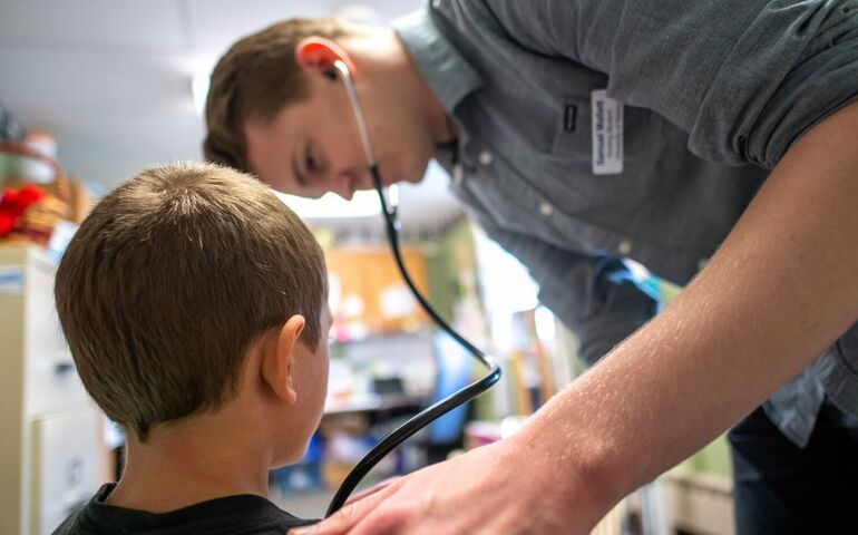 nurse with child