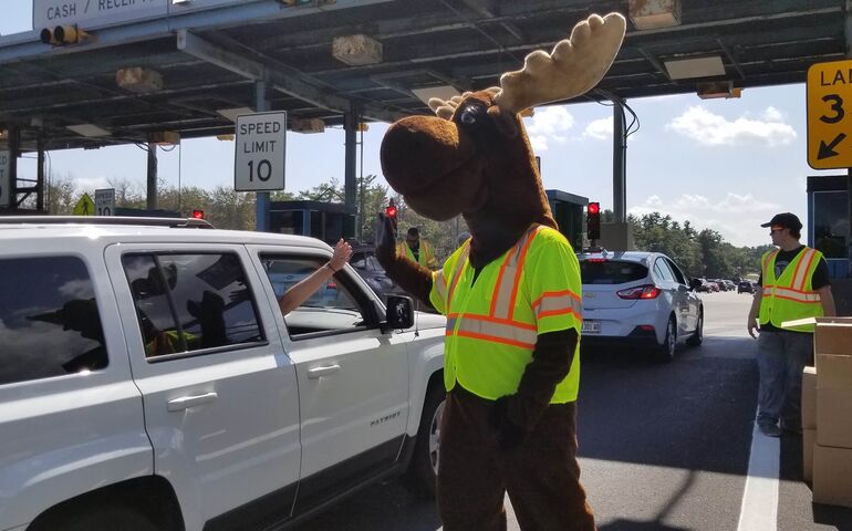 mascot at tollgate