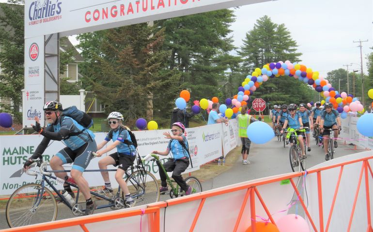 bike ride finish line