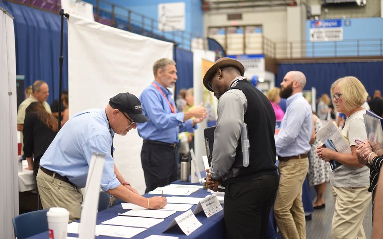 Hire-A-Vet job fair in Augusta. Maine.