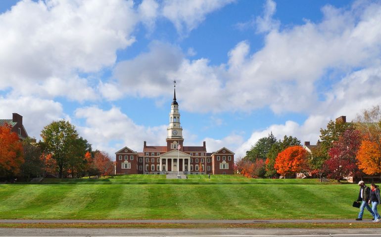 Colby College campus in autumn