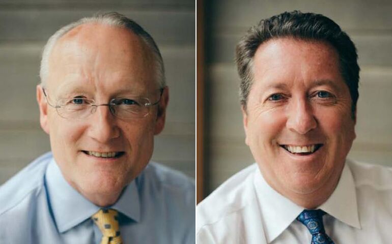 Paul Wainman and Kevin Hancock, of Hancock Lumber (portrait photos)